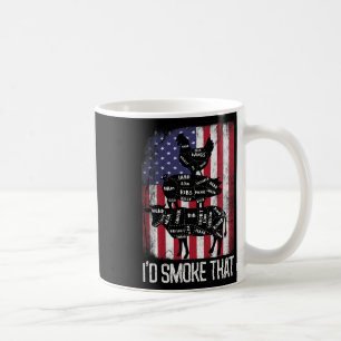 Taza De Café Bandera De Los Ee.Uu. Humaría Ese Carne De Pollo D