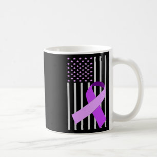 Taza De Café Bandera de los Estados Unidos Alzheimer Ribbon Alz