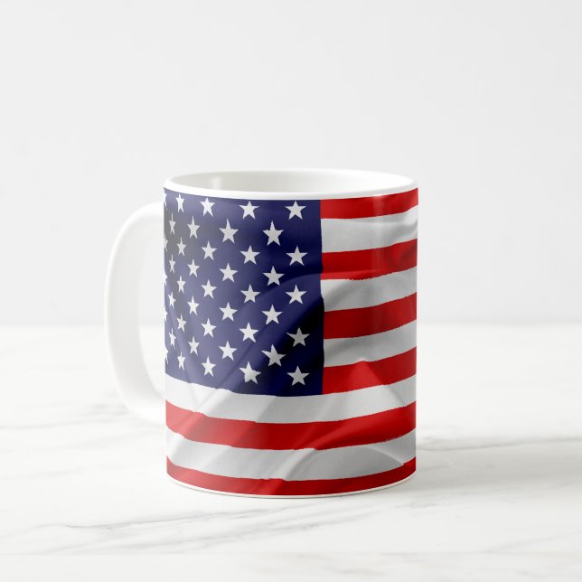 Taza De Café Bandera de los Estados Unidos de América (Anverso izquierdo)
