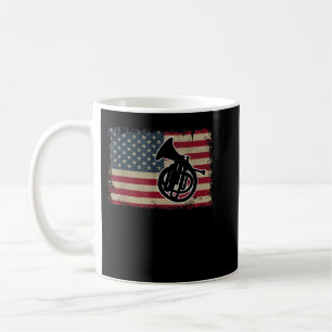 Taza De Café Bandera de los Estados Unidos del Cuerno Francés G