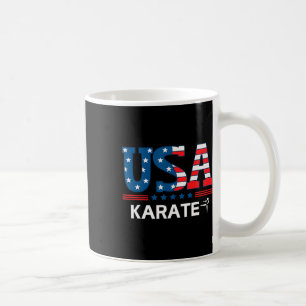 Taza De Café Bandera de los Estados Unidos Karate Equipo Estado