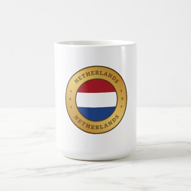 Taza De Café Bandera de los Países Bajos (Centro)