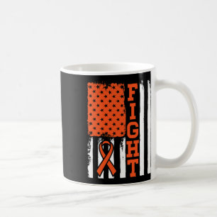 Taza De Café Bandera de lucha contra la leucemia del cáncer de