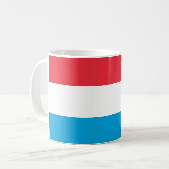 Taza De Café Bandera de Luxemburgo (Anverso izquierdo)
