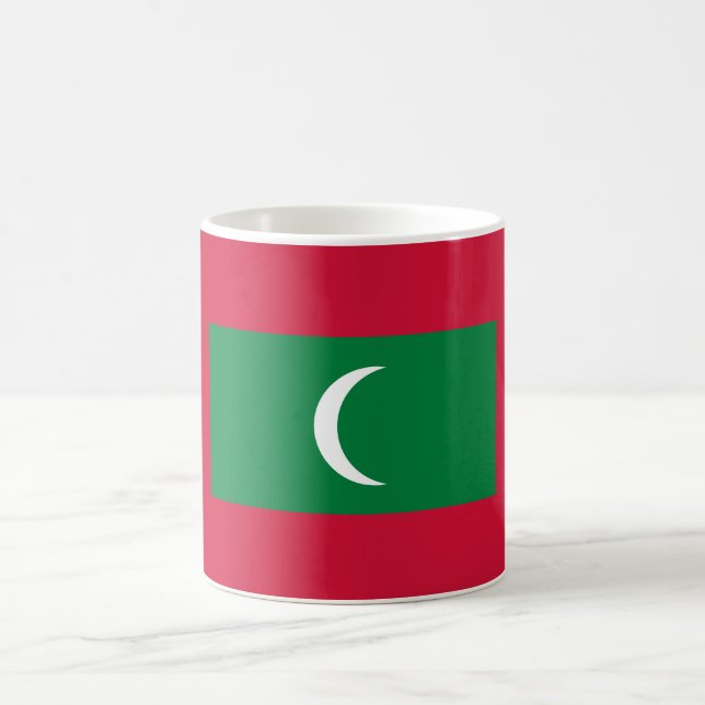 Taza De Café Bandera de Maldivas (Centro)