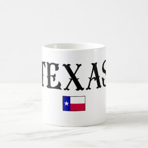 Taza De Café Bandera de mapa del estado de Texas USA
