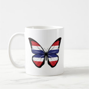 Taza De Café Bandera de mariposa de Tailandia