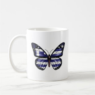 Taza De Café Bandera de mariposa monarca de Grecia