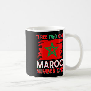 Taza De Café Bandera de Marruecos partidario del fútbol marroqu