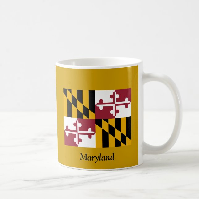 Taza De Café Bandera de Maryland (Derecha)