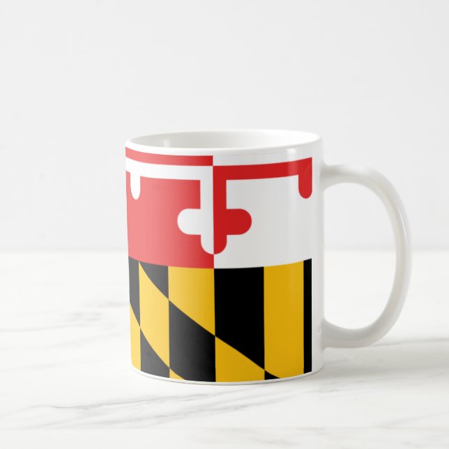 Taza De Café Bandera de Maryland (Derecha)