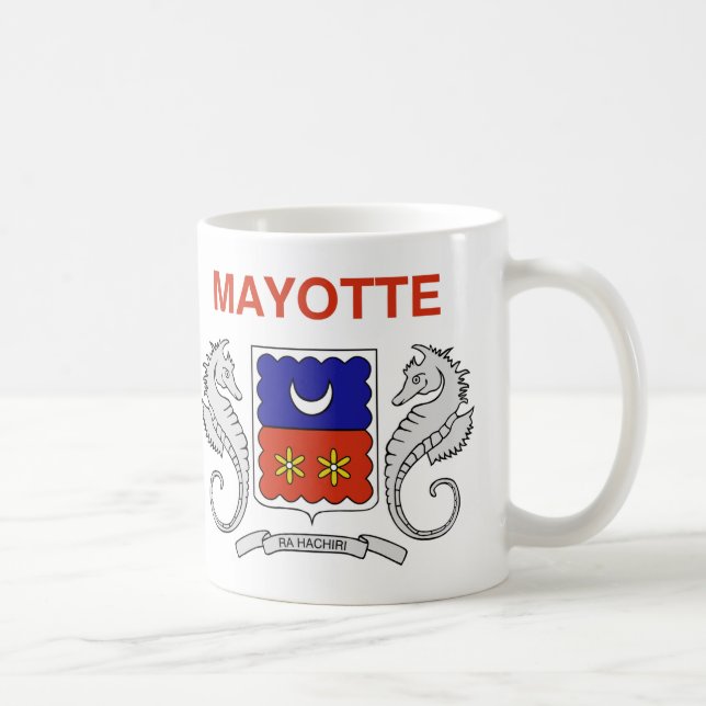 Taza De Café Bandera de Mayotte Cerámica Café Mug (Derecha)