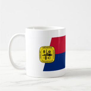 Taza De Café Bandera de Memphis, tazón de café de Tennessee