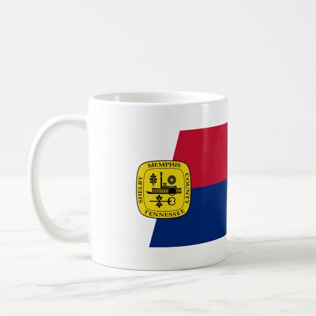 Taza De Café Bandera de Memphis, tazón de café de Tennessee (Izquierda)