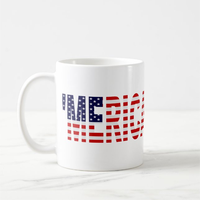 Taza De Café 'Bandera de MERICA los E.E.U.U. (Izquierda)