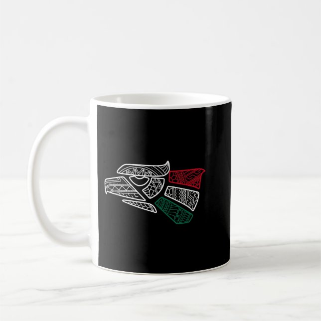 Taza De Café Bandera de México Águila Mexicana Estilo Azteca He (Izquierda)