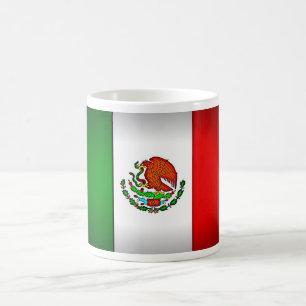Taza De Café Bandera de México estilizada