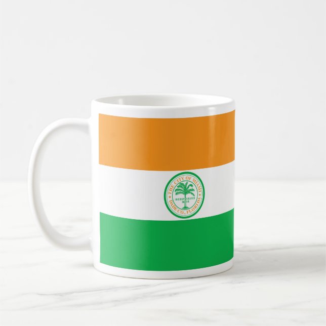 Taza De Café Bandera de Miami, Florida Café Mug (Izquierda)
