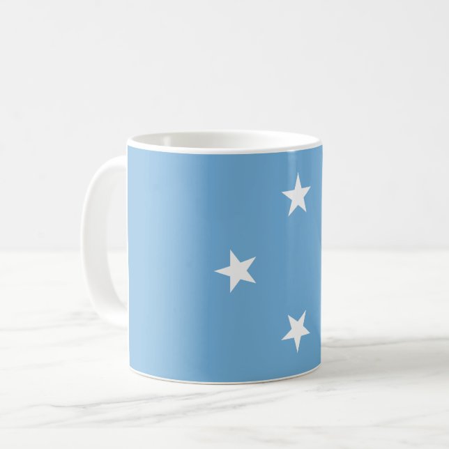 Taza De Café Bandera de Micronesia (Anverso izquierdo)