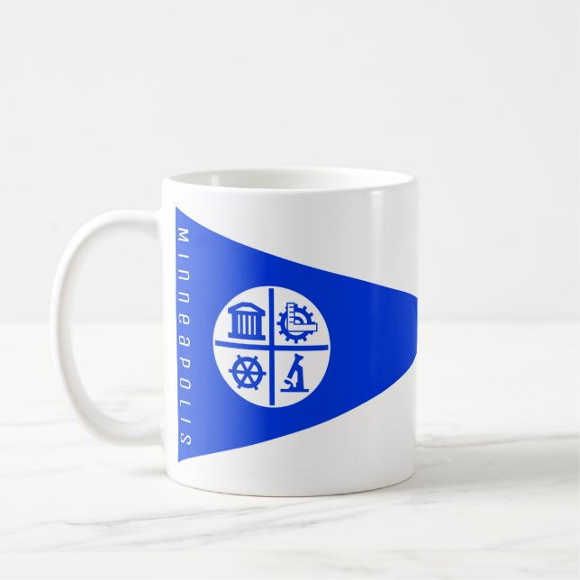 Taza De Café Bandera de Minneapolis (Izquierda)