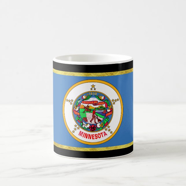 Taza De Café Bandera de Minnesota (Centro)