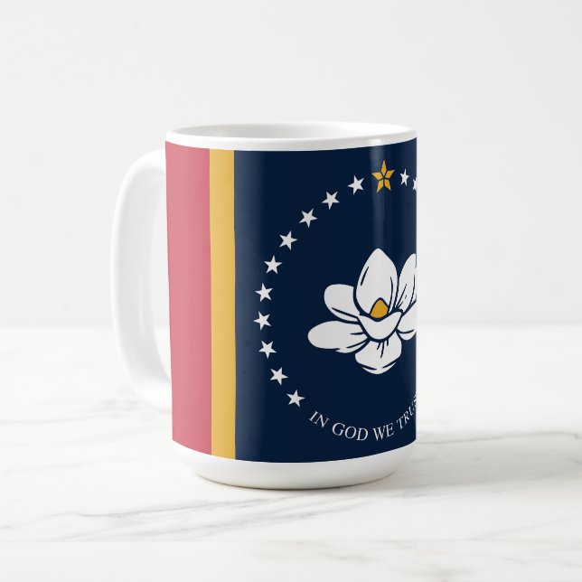 Taza De Café Bandera de Misisipi (Anverso izquierdo)
