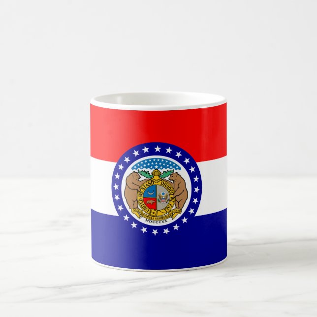 Taza De Café Bandera de Missouri (Centro)
