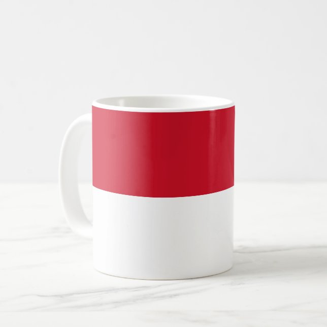 Taza De Café Bandera de Mónaco (Anverso izquierdo)