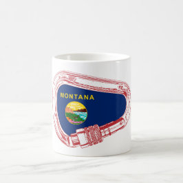 Taza De Café Bandera de Montana Escalando Carabiner