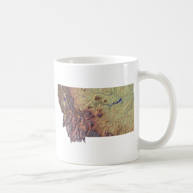 Taza De Café Bandera de Montanán + Mapa Mug (Derecha)
