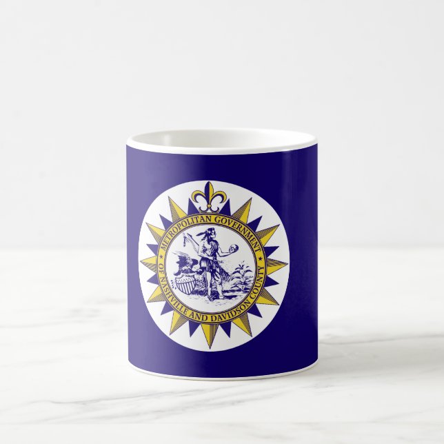 Taza De Café Bandera de Nashville, tazón de café de Tennessee (Centro)