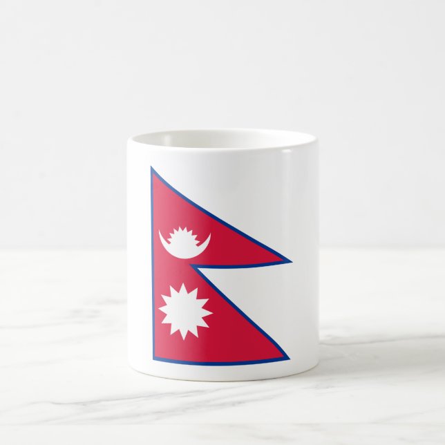 Taza De Café Bandera de Nepal (nepalés) (Centro)