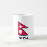 Taza De Café Bandera de Nepal (nepalés)<br><div class="desc">Productos de bandera mundial de personalizable - Por favor,  no dude en cambiar el texto.</div>