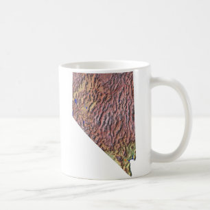 Taza De Café Bandera de Nevadan + Mapa Mug