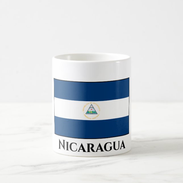 Taza De Café Bandera de Nicaragua (Nicaragua) (Centro)