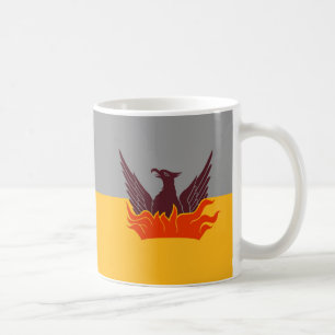 Taza De Café Bandera de niebla y oro mucho - Top dorado y niebl