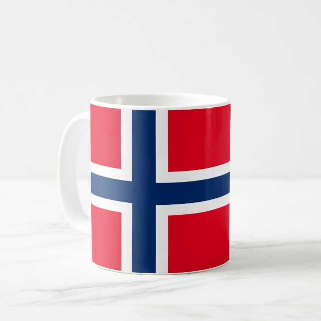 Taza De Café Bandera de Noruega (Anverso izquierdo)