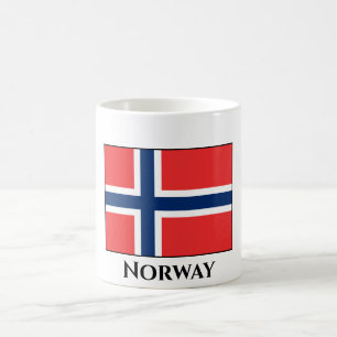Taza De Café Bandera de Noruega (noruego)