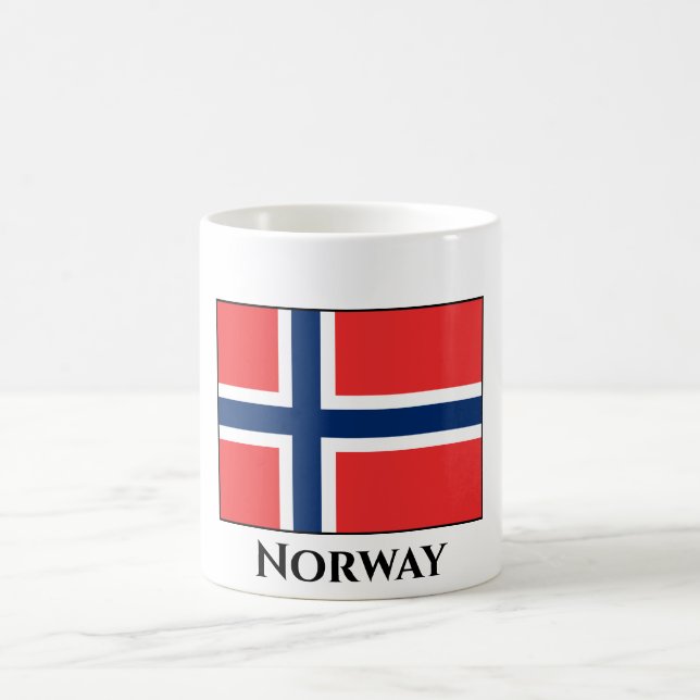 Taza De Café Bandera de Noruega (noruego) (Centro)