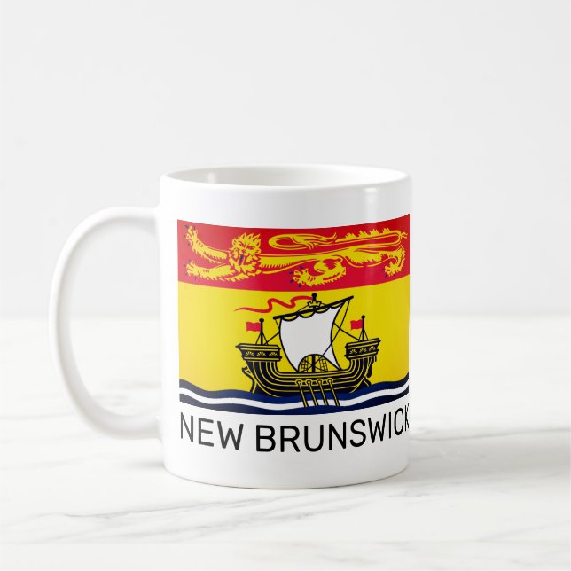 Taza De Café Bandera de Nueva Brunswick, Canadá (Izquierda)
