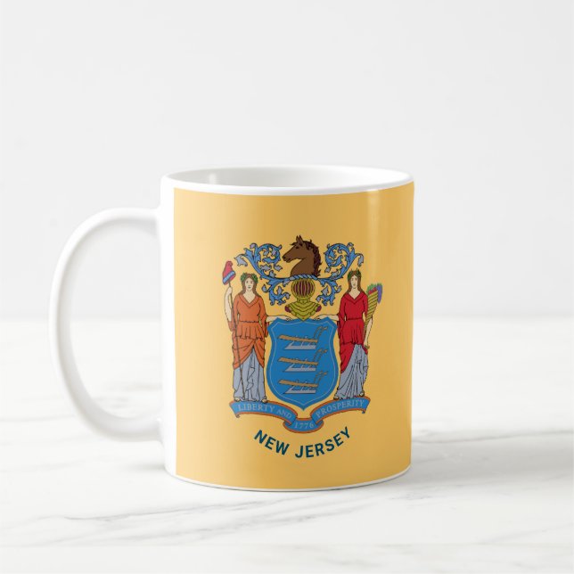 Taza De Café Bandera de Nueva Jersey (Izquierda)