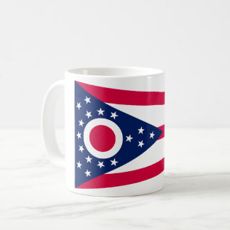 Taza De Café Bandera de Ohio: El cartel del estado de Buckeye