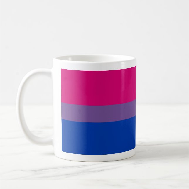 Taza De Café Bandera de Orgullo Bisexual (Izquierda)