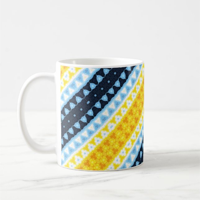 Taza De Café Bandera de orgullo Boho Groovy Geométrico Abstract (Izquierda)