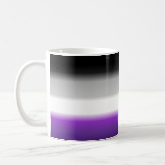Taza De Café Bandera de orgullo de degradado asexual de As: ban (Izquierda)