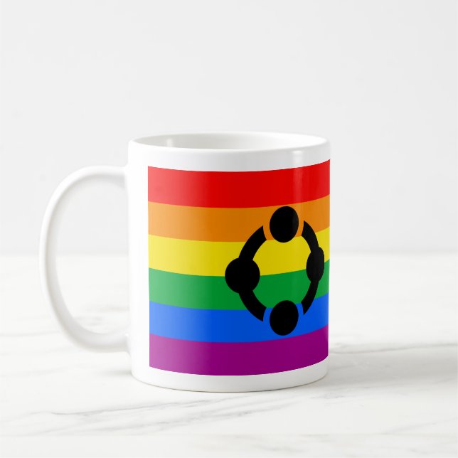 Taza De Café Bandera de Orgullo de Nicho de Arcoíris (Izquierda)