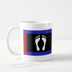 Taza De Café Bandera de Orgullo del Pie (Huella)