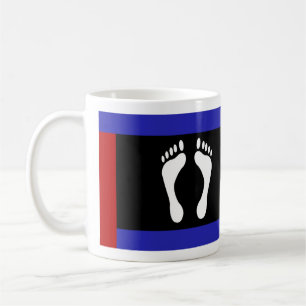 Taza De Café Bandera de Orgullo del Pie (Huella)