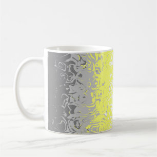 Taza De Café Bandera de orgullo demigénero abstracta    