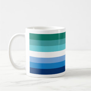 Taza De Café Bandera de Orgullo Gay Masculino (Azul)